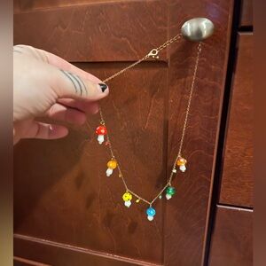 Colorful Mushroom Pendant Necklace